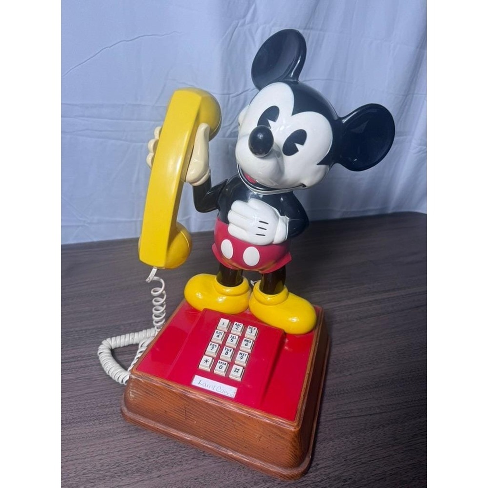 Vintage Disney Mickey‎ Mouse Telephone Retro Push Button Phone 1970s Collectible